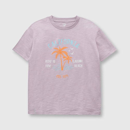 Polera De Niños California Lila (2 A 12 Años)