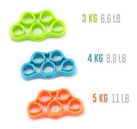 3 Extensores Dedos + 3 Anillos Flexionadores 6 En 1 Rehablit