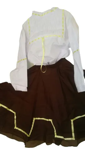 Vestido Nuevo Le n Regional Para Ni a Falda Caf T pico