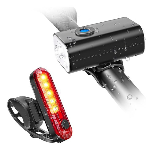 Luces Bicicleta Delanteras Y Traseras Ultra Brillantes Recar