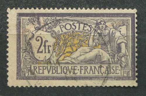 Francia Sello Estampilla Yvert 122 Merson 2 Fr. 1900