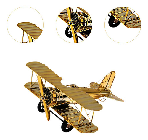 Avión De Metal Fundido A Presión, Modelo De Avión L Oro