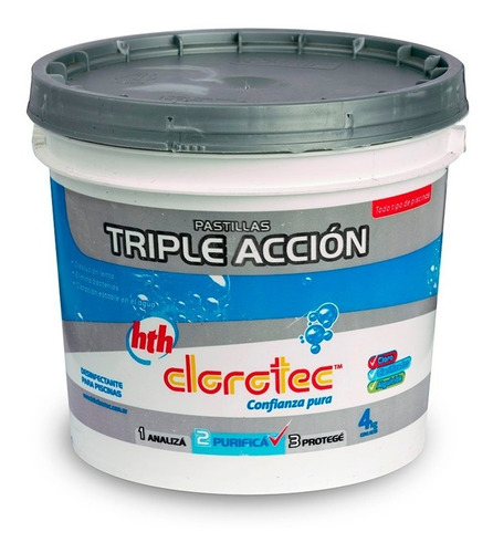Imagen 2 de 9 de Pastillas Triple Accion X 4 Kg Clorotec