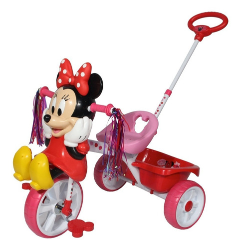 Triciclo Apache Minnie 3d Cajuela Grande Envio Normal Gr Color Rojo