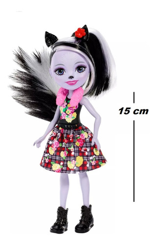 Muñeca Enchantimals Sage Skunk & Caper Mascota Mattel