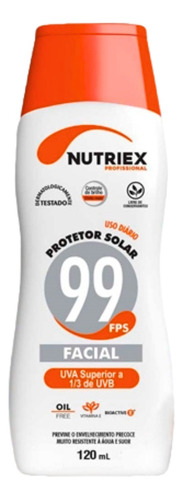 Protetor Bloqueador Solar Facial Fps 99 120ml Corporal