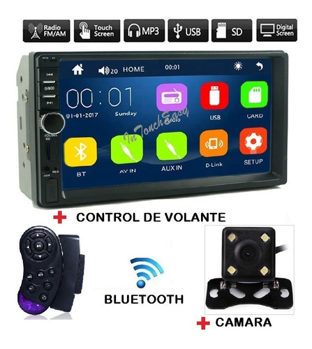 Auto Radio 7 Pulgadas 2din Usb Sd Bluetooth+espejo (android)