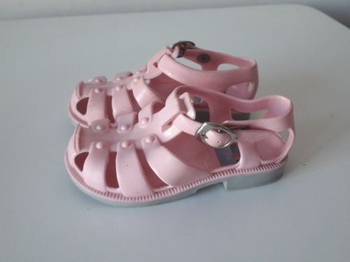 Sandalias Ojotas Niña Tipo Melissa Plásticas Goma Rosa