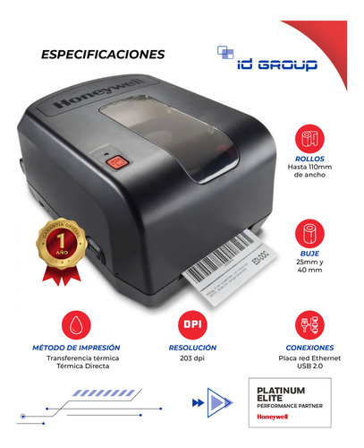 Impresora Etiquetas Mercado Envios Pc42 Red + Rollos