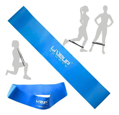 Mini Bands Intensidade Forte Cor Azul Liveup Fitness