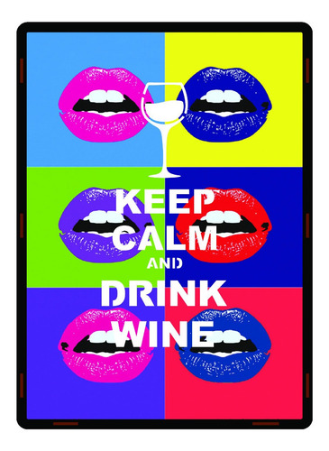 Imagen 1 de 2 de Cuadros Modernos Porta Corchos Grande Bocas Pop Art 38x28cm