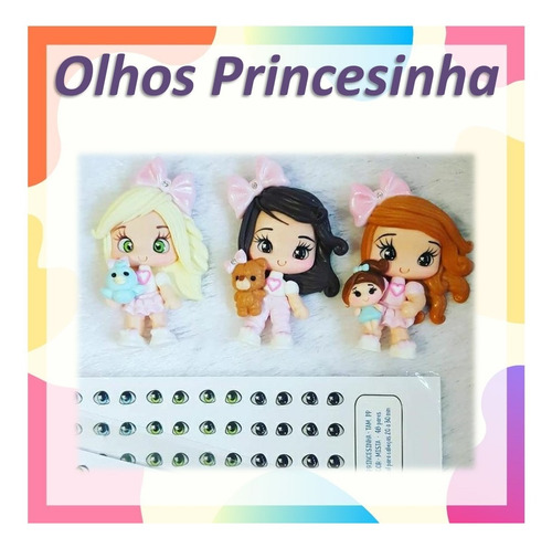 Imagem 7 de 10 de Olhos Resinados Para Artesanato - Coloridos E Delicados