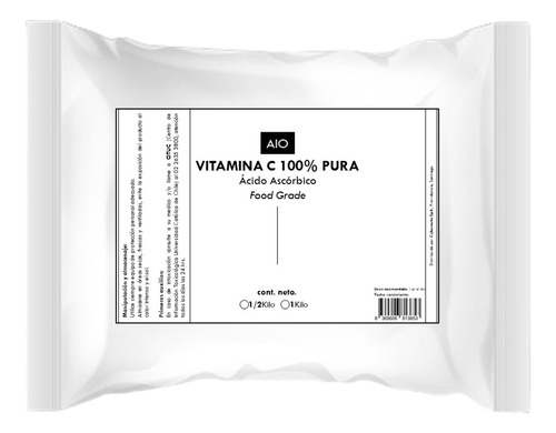 Vitamina C En Polvo 100% Pura 1 Kg 