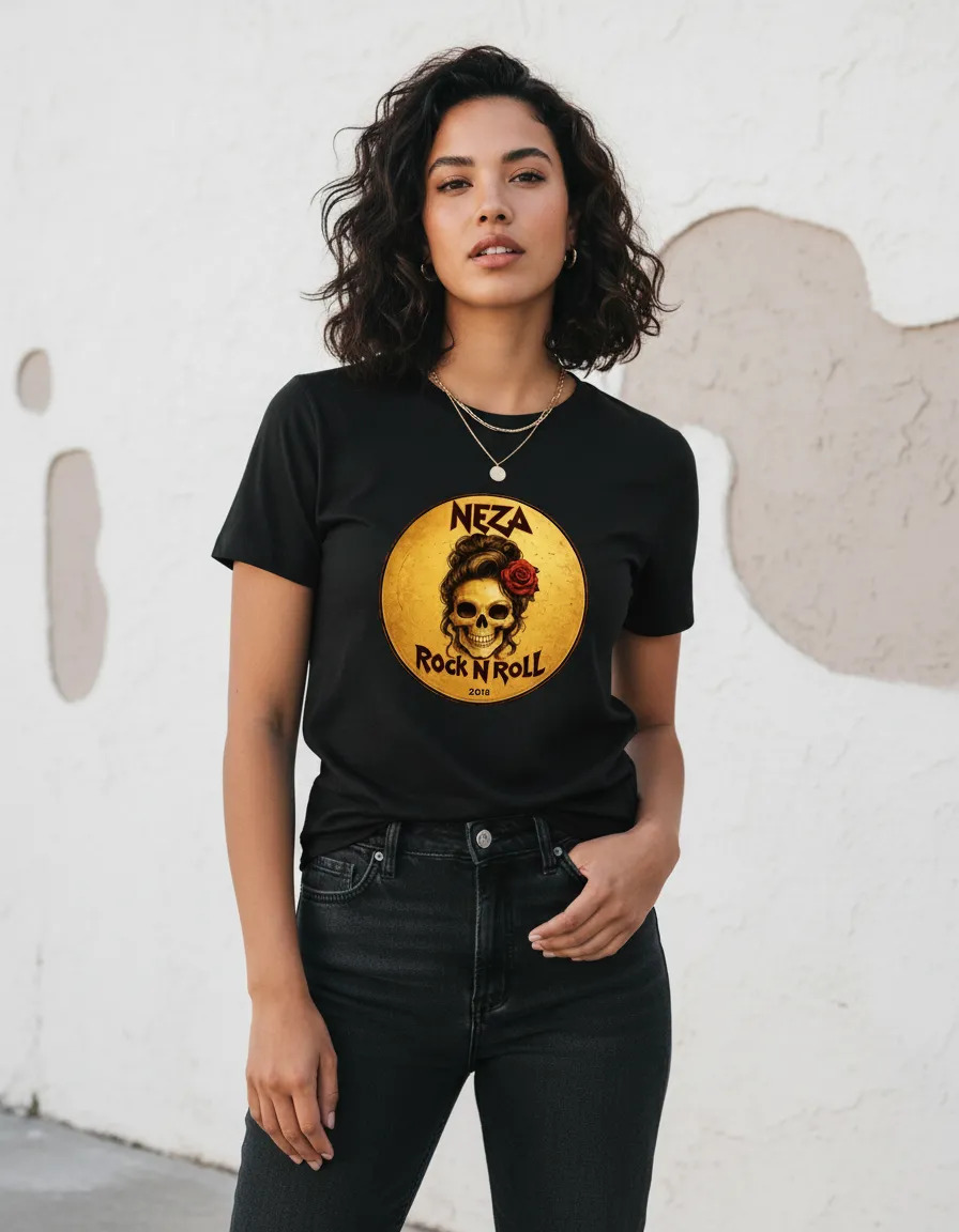 Playera Nezarock  Logo Original Mujer