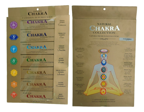 Incienso 7 Chakras Kit Premium Con 7 Cajas Reiki 98 Varitas