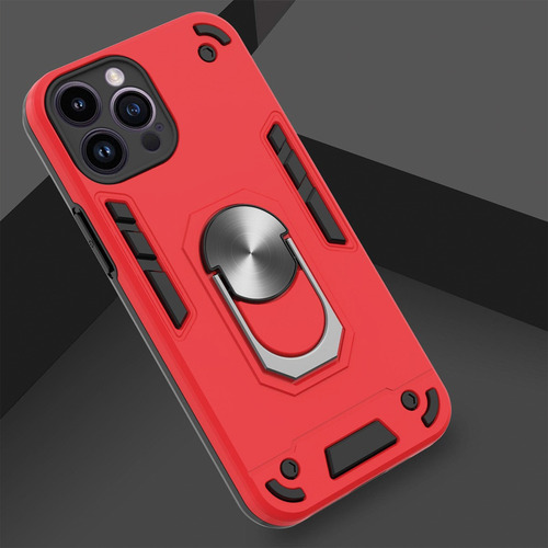 Funda Para Samsung Galaxy Antigolpes Con Anillo Magnético Rojo Samsung A21s
