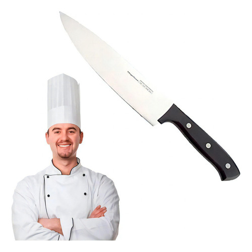 Cuchillo De Chef Magefesa 20cms. Acero Inox Filo Duradero