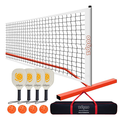 Red De Pickleball Portátil Con 4 Paletas De X22vh