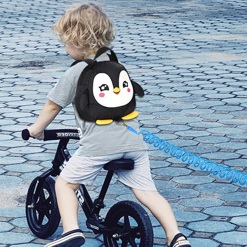 Pinguim Fofo Com Pulseira Anti-perda E Guia