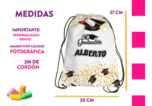 Morralitos Dulceros Recuerdos Graduacion Personalizados 40u