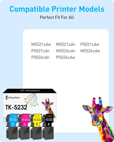 Para Kyocera Tk5232 (tk-5232) Juego De S De Tóner De ...