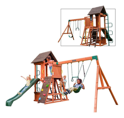 Casa Club De Madera Infantil Para Jardin Juegos Iteractivo