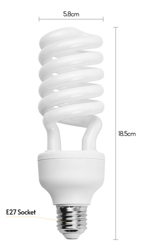 Bombilla Led De 5500 K, Luz Diurna, Fluorescente, Espiral