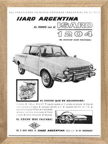 Isard 1240 , Auto, Cuadro, Poster, Publicidad     M251