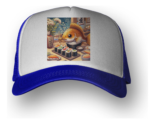 Gorra  Sushi Pez Dorado Goldfish Eating Japones