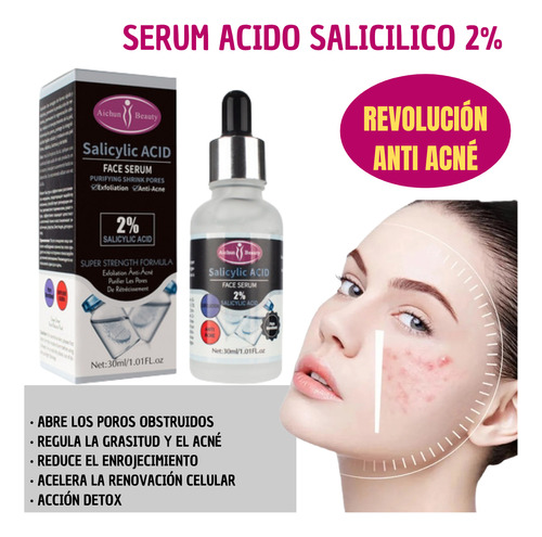 Serum Facial Acido Salicilico Al 2% - Anti Acné