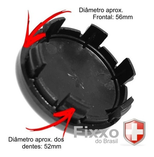 Imagem 2 de 2 de 4 Calotinhas Tampa Centro Roda Krmai 56mm Volkswagen Gol G6