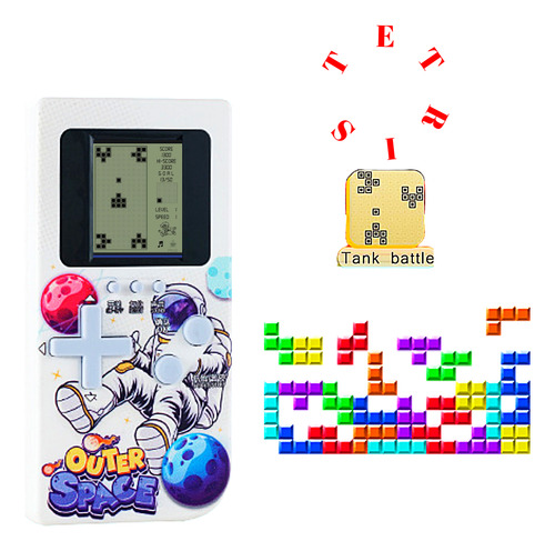 Consola De Bolsillo Retro Tetris 9999 En 1 Diseño Astronauta