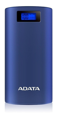 Bateria Portatil Power Bank Externa 20000 Mah Usb Recargable Celulares 2.1 Amp Carga Rapida Lampara 2 Puertos Usb Color Blanco