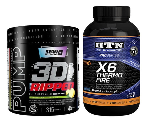 Pump 3d Ripped Star + X6 Thermo Fire Htn Quemador