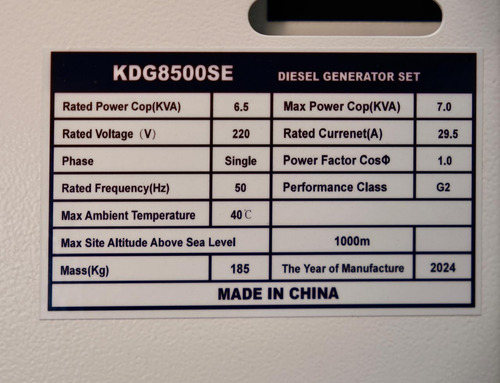 Generador Eléctrico Diésel P/eléctrica 6.500w