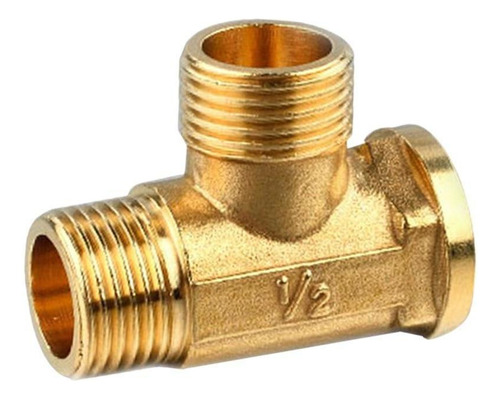 . 2 Piezas De 1/2 / Latón Tee Conexiones Conectores De Tubo