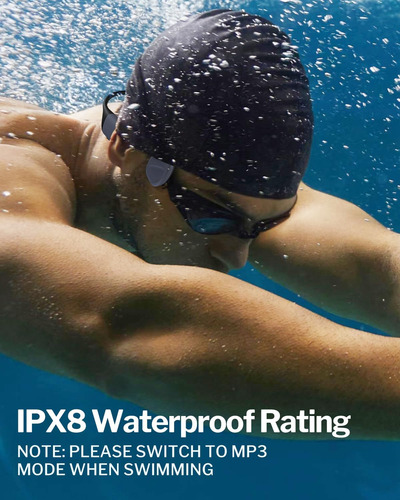 Auriculares De Conducción Ósea, Ipx8 Impermeable Bluetoot...