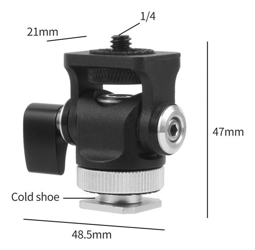Adaptador De Montura De Zapata Dslr Cámara Trípode Negro