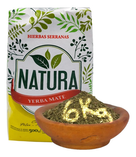 Yerba Mate Natura 6 Kg Hierbas Serranas Misiones X Mayor