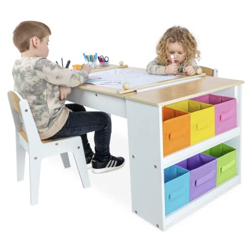 Milliard Juo De Mesa De Arte 2 En 1 Para Niños Y Caballete D
