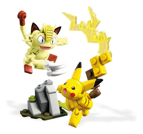 Set Mega Construx Pokemon Batalla Pikachu Vs Meowth