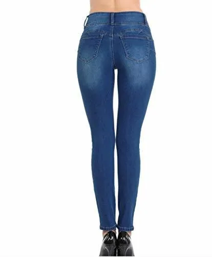 Wax Mujer Push-up 3 Botones Skinny True Stretch Jean Butt I
