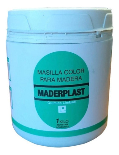 Masilla Acuosa  P/ Madera Color Algarrobo  Maderplast 1 Kilo