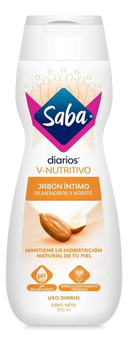 Jabón Íntimo Líquido Saba Diarios V-nutritive 200ml