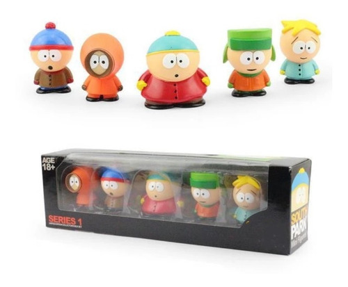 Set 5 Figuras South Park Pvc No Articuladas (6 Cm) Con Caja 