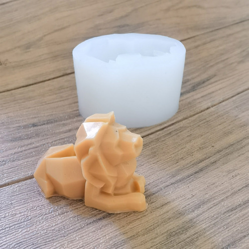 Molde De Silicona Con Forma De León Hecho A Mano Para Fondan