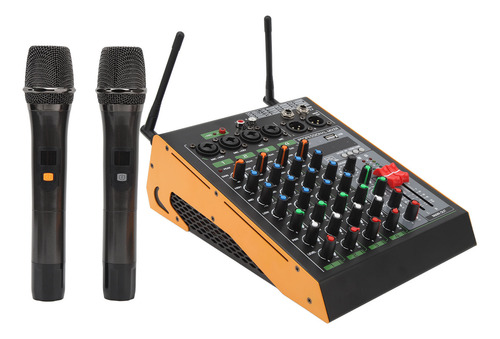 Mixer De Som De 4 Canais Sm4 Mixing Console Dual Wireless