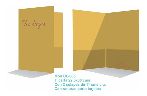 Folders De Papel Kraft Personalizables En Serigrafía