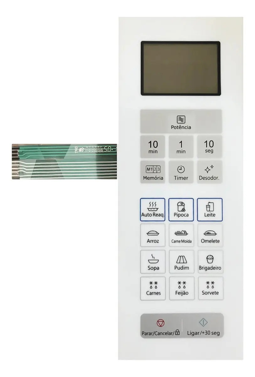 Membrana Teclado Micro-ondas Compatível com Panasonic Nn-st35hwru Nn-st 35