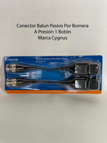 Balun Pasivo Por Bornera A Presion X 8 Unidades Apto Cámaras